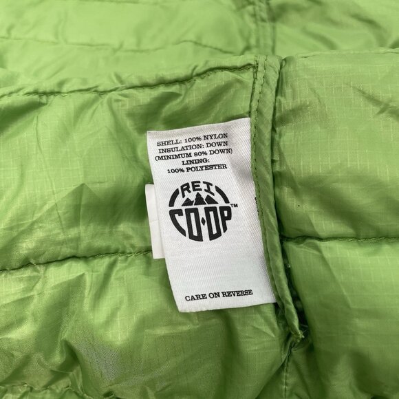 REI Co-op 650 Down Puffer Jacket Lightweight Full Zip Green Mens XL - Picture 5 of 10